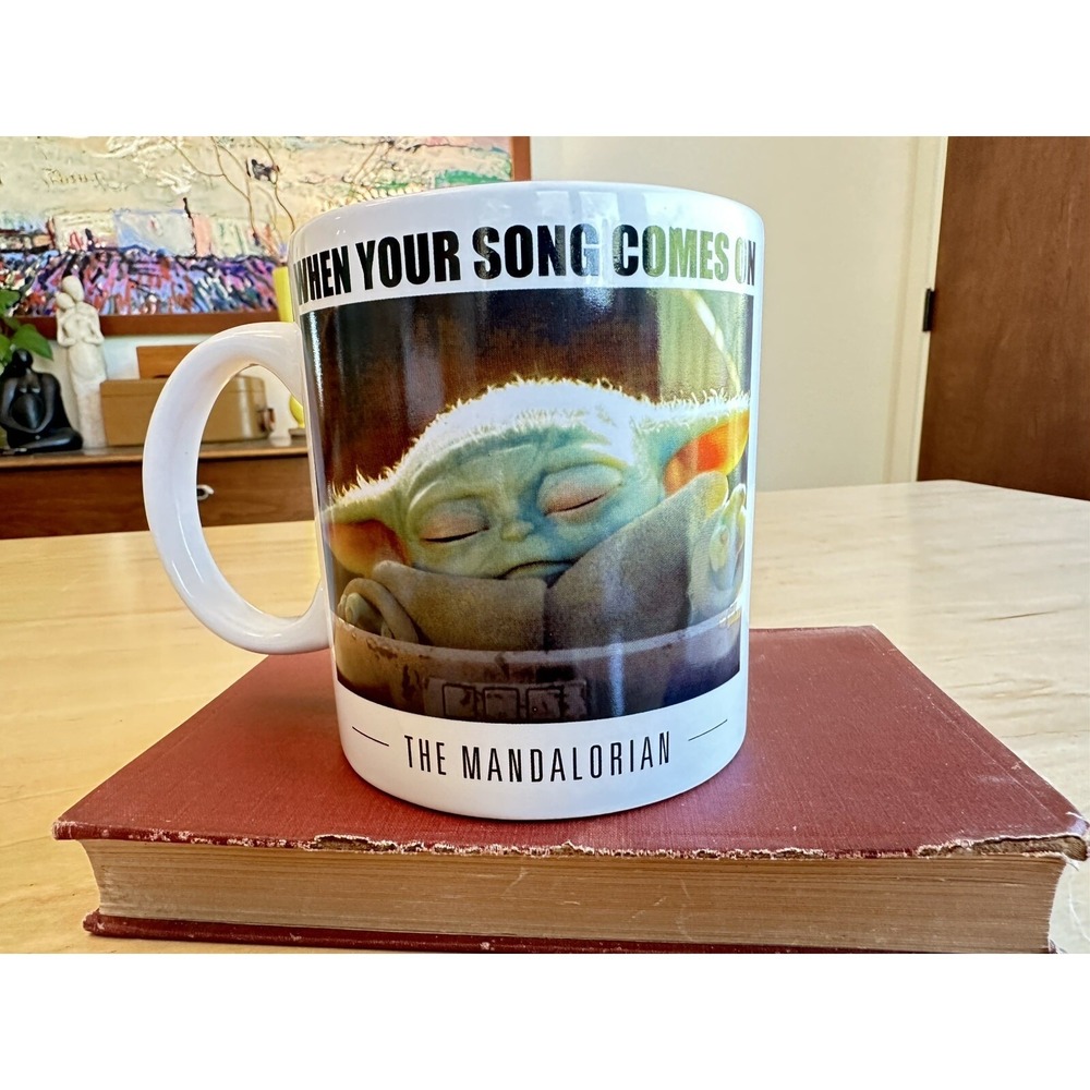 The Mandalorian Baby Yoda Coffee Mug 20 Oz Ceramic When Your Song Comes On